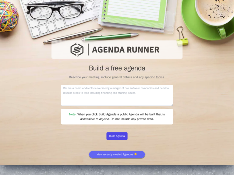 Agenda Runner