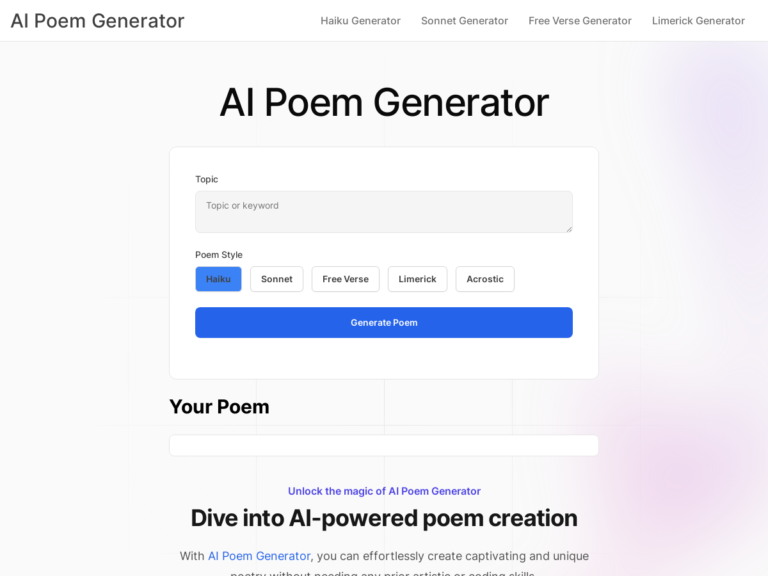 AI Poem Generator