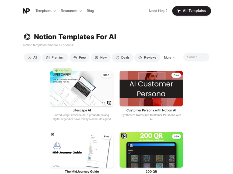 Notion Templates For AI